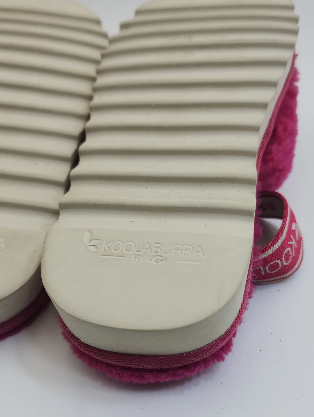 Koolaburra by UGG Kid's Backstrap Slide Sandals Fuzz'n Raspberry Rose Size US 4